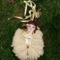 Unique Old Antique German Bisque Head Victorian Christmas Ornament Hanging Doll