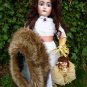 Unique Old Antique German Bisque Head Victorian Christmas Ornament Hanging Doll