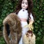 Unique Old Antique German Bisque Head Victorian Christmas Ornament Hanging Doll