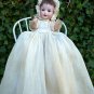 Lovely Old Antique German Bisque Head Baby Doll w/ Antique Wooden High Chair