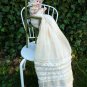 Lovely Old Antique German Bisque Head Baby Doll w/ Antique Wooden High Chair