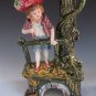 Old Antique Brothers Urbach Teplitz Bohemian Austrian Majolica Boy Girl Vase Pr