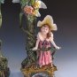 Old Antique Brothers Urbach Teplitz Bohemian Austrian Majolica Boy Girl Vase Pr