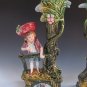Old Antique Brothers Urbach Teplitz Bohemian Austrian Majolica Boy Girl Vase Pr