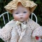 Adorable Old Antique German Armand Marseille Solid Dome Bisque Head Baby Doll