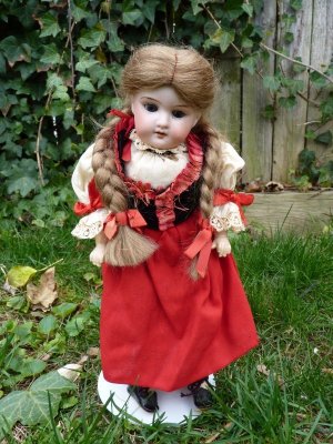 Antique Old German Armand Marseille Florodora Doll In Original Regional Outfit