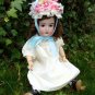 Delightful Old Antique German Smiling Dollar Princess Bisque Head Child Doll
