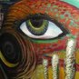 Listed Artist Allison Kendis Abstract Surrealist Dream Oil On Board Painting