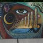 Listed Artist Allison Kendis Abstract Surrealist Dream Oil On Board Painting