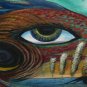 Listed Artist Allison Kendis Abstract Surrealist Dream Oil On Board Painting