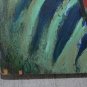 Listed Artist Allison Kendis Abstract Surrealist Dream Oil On Board Painting