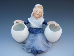 Old Antique German Bisque Piano Baby Doll Gebruder Heubach Dutch Girl Figure