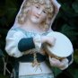 Antique Victorian German Bisque Porcelain Gebruder Heubach Figures Of Man & Lady