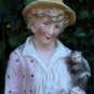 Antique Victorian German Bisque Porcelain Gebruder Heubach Figures Of Man & Lady