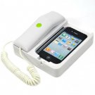 iphone 4 mobile phone holder / retro matte telephone white