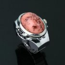 Lady's Stainless steel Silver Ring Watch with cover