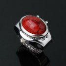 Lady's Stainless steel Silver Ring Watch with cover