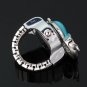 Lady's Stainless Steel Silver Ring Watch with Diamond Owl Cover