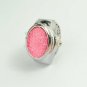 Lady's Stainless steel Silver Ring Watch with cover