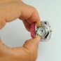 Lady's Stainless steel Silver Ring Watch with cover