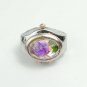 Lady's Stainless steel Silver Ring Watch with cover