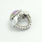 Lady's Stainless steel Silver Ring Watch with cover