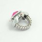 Lady's Stainless steel Silver Ring Watch with cover