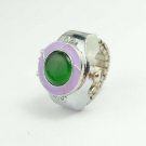 Lady's Stainless steel Silver Ring Watch with cover