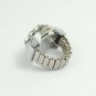 Lady's Stainless steel Silver Ring Watch with cover