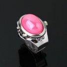 Lady's Stainless steel Silver Ring Watch with cover