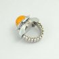 Lady's Stainless steel Silver Ring Watch with cover