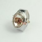 Lady's Stainless steel Silver Ring Watch with cover