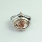 Lady's Stainless steel Silver Ring Watch with cover