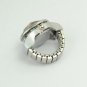 Lady's Stainless steel Silver Ring Watch with cover