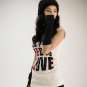 Winter arm sleeve / fingerless gloves / knitted wool cuff - black