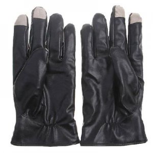 Men Luxurious Leather Electricity Melted Touch Gloves for All Capacitive Touch Devices