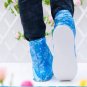 Short printing zipper type waterproof rainproof shoe cover M random color