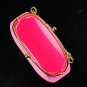 Silica Gel Cute Portable Wallet Purse Coin Bag with Chain pink