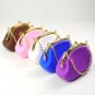 Silica Gel Cute Portable Wallet Purse Coin Bag with Chain white