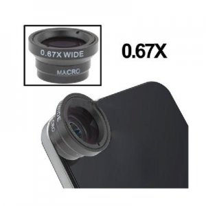 0.67x Detachable Wide and Macro Lens for iPhone 4 4S,Cell Phones & Digital Camera