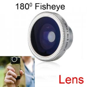 Detachable 180-Degree Fish Eye Lens for iPhone,Cell Phones and Digital Cameras