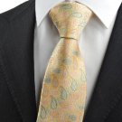 New Colorful Paisley Light Golden JACQUARD WOVEN Men's Tie Necktie