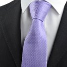 New Violet Purple Dotted Pattern JACQUARD WOVEN Men's Tie Necktie