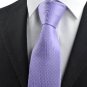 New Violet Purple Dotted Pattern JACQUARD WOVEN Men's Tie Necktie