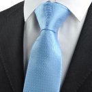 New Checked Blue White Dotted JACQUARD WOVEN Men's Tie Necktie