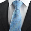 New Colorful Paisley Blue JACQUARD WOVEN Men's Tie Necktie