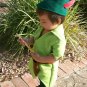 Custom Made Peter Pan Green boy child costume sizes available 1, 2,3,4,5,6,7