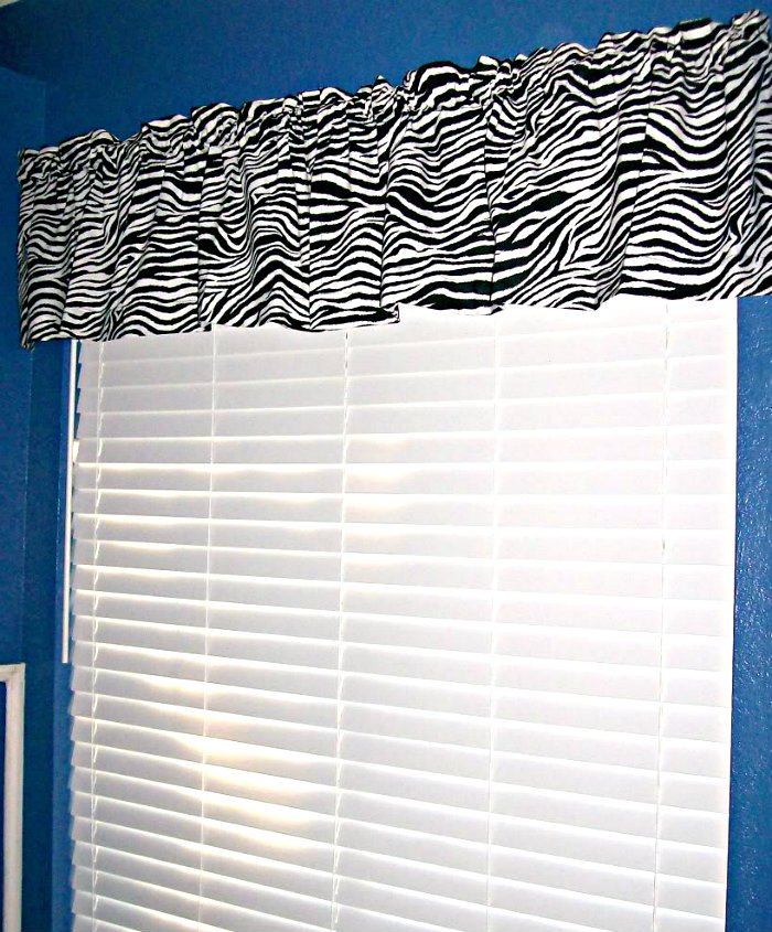 zebra print window valances