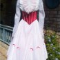 CUSTOM MADE Mary Poppins Jolly Holiday white dress adult woman costume with red satin Corset