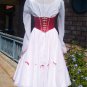 CUSTOM MADE Mary Poppins Jolly Holiday white dress adult woman costume with red satin Corset